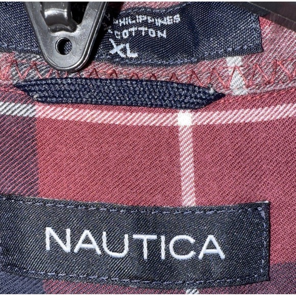 EUC Men's Nautica Button Down‎ Pocket Plaid L/S Soft Flannel Shirt Size XL - Picture 2 of 6